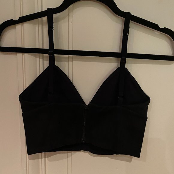 Aritzia Talula Martello Black Suede Bustier - Picture 3 of 4